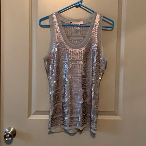 Chelsea & Violet Women's Top Size M Gray/Silver